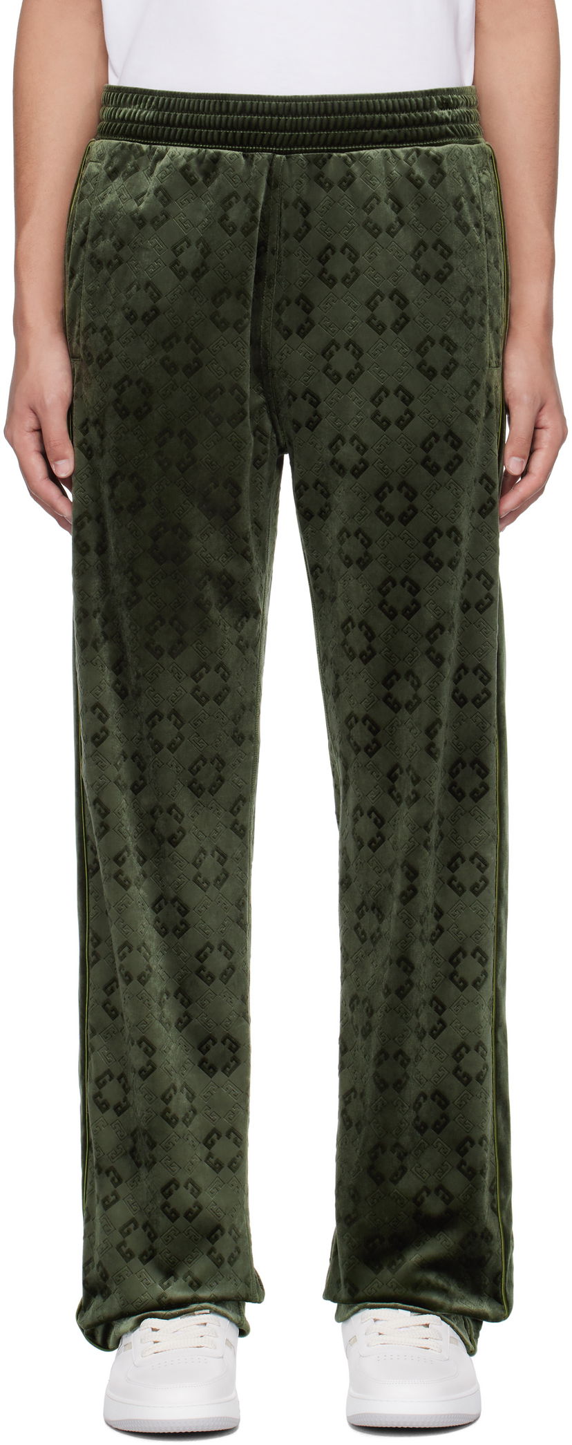 Спортивні штани Givenchy Monogram Velvet Sweatpants Зелений | BM51HS316Z300