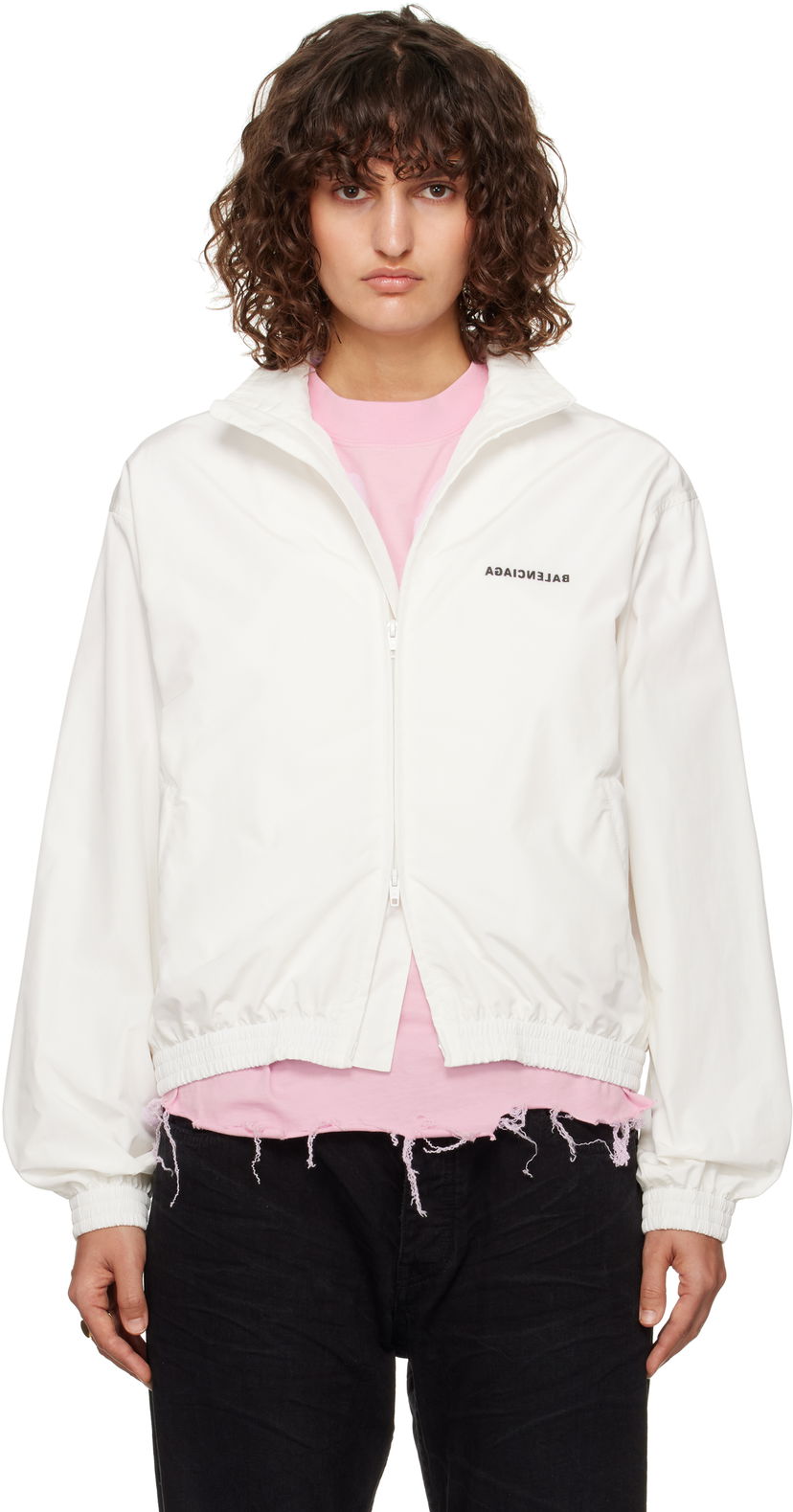 Спортивний костюм Balenciaga Regular Track Jacket білий | 790745 TPQ38