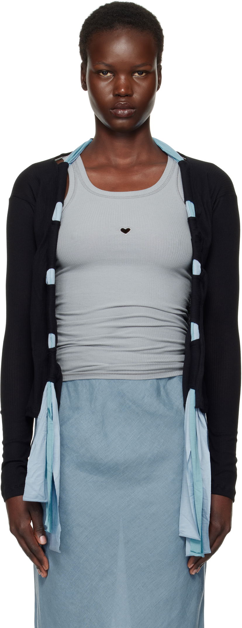 Cветр Baserange Circ Black & Blue Cardigan чорний | TOCC-RB-SP25