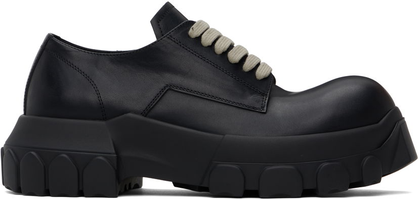 Кросівки та взуття Rick Owens Rick Owens Hollywood Bozo Tractor Derbys чорний | RU01E5884 LGE