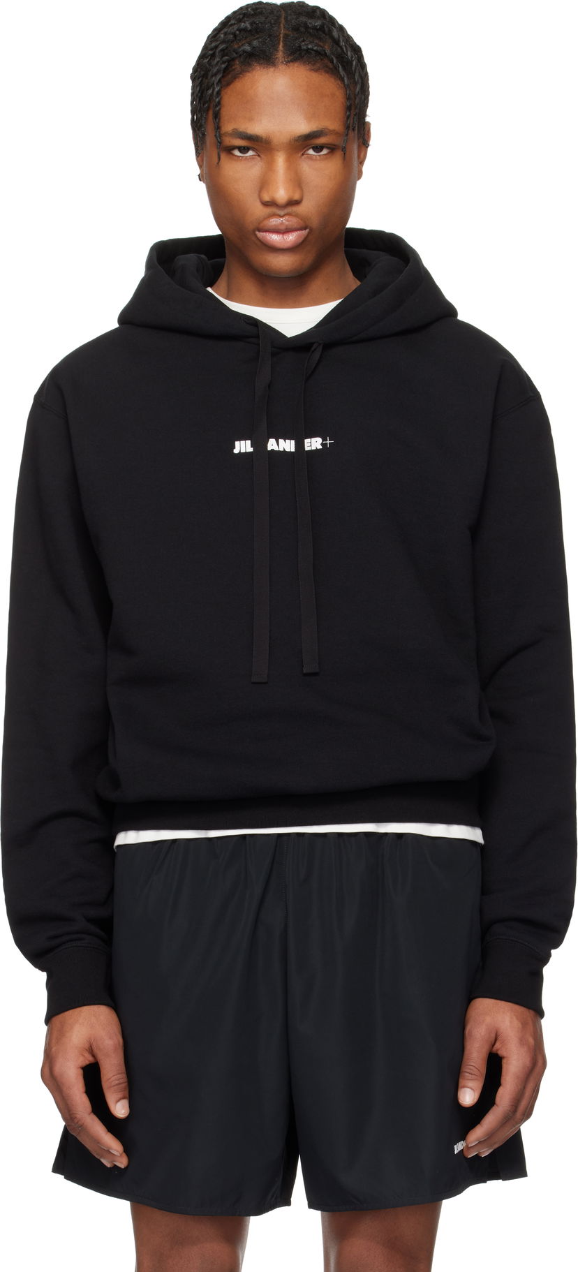 Світшоти Jil Sander Jil Sander Logo Hoodie чорний | J47GU0129_J20039