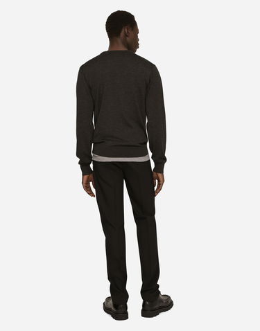 Cветр Dolce & Gabbana Dolce & Gabbana Cashmere Crewneck Sweater Коричневий | GX412TJAWLAN1254, 2