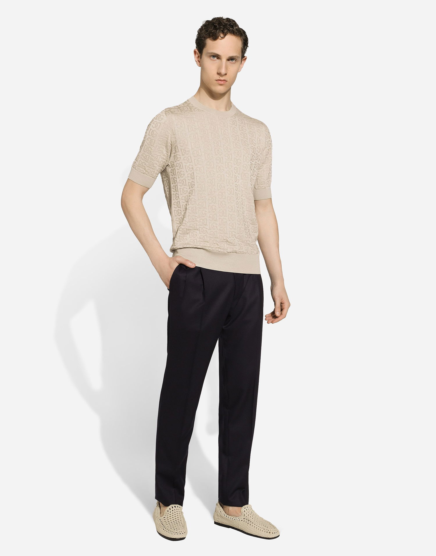 Штани Dolce & Gabbana Dolce & Gabbana Tailored Flannel Pants 52 темно-синій | GY6UETGI251B0665, 1