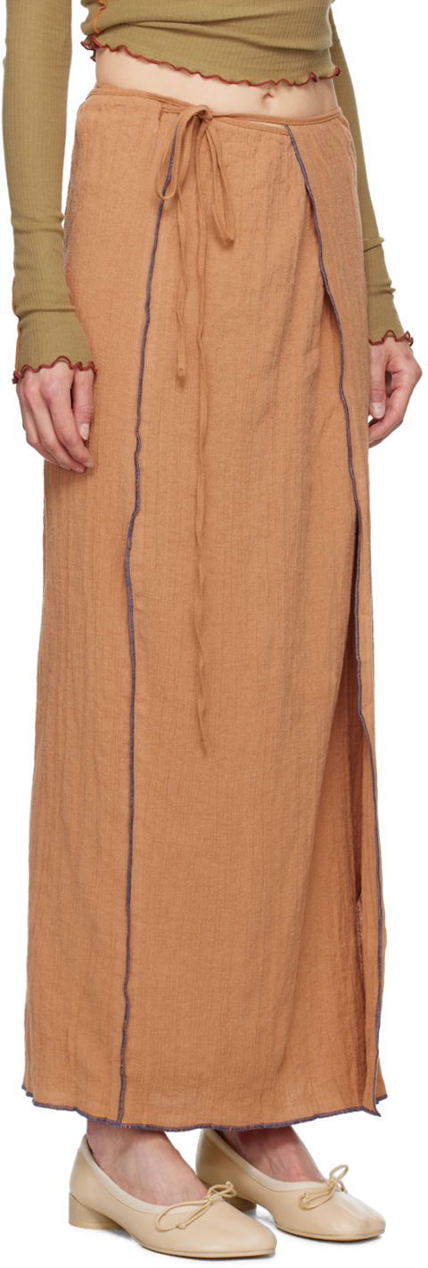 Спідниця Baserange Maxi Skirt with Front Slits бежевий | SKSKW-CL-AU24, 1