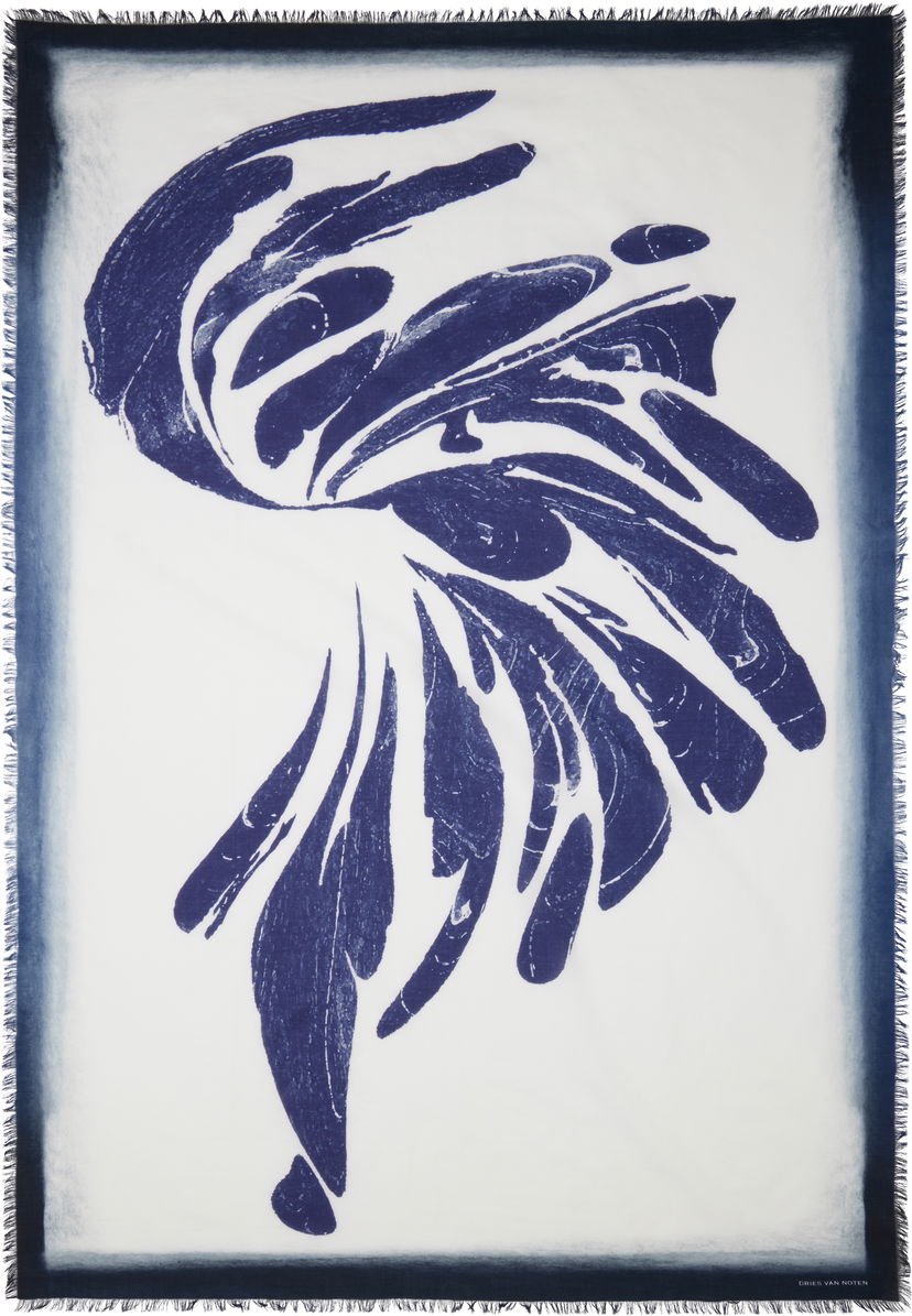Шарф Dries Van Noten Dries Van Noten Printed Shawl Синій | 251-081300-1007