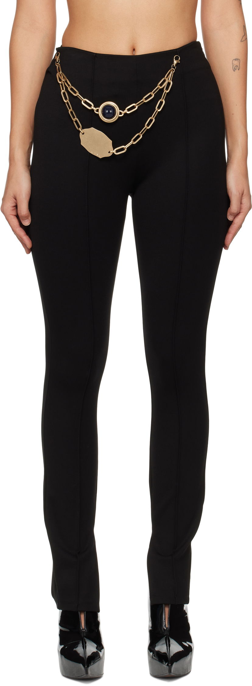 Легінси Area AREA Chain Plate Belt Leggings чорний | FW24AWPA0035FA01