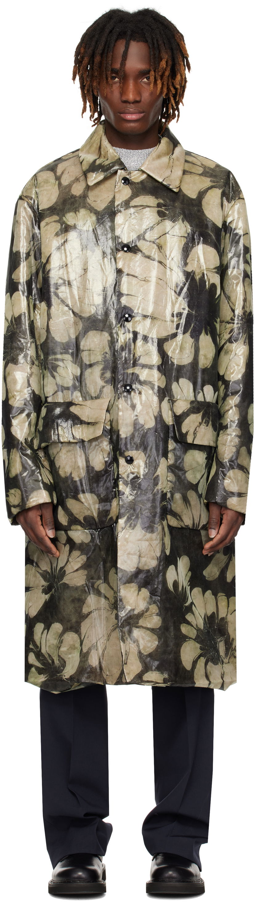 Дощовик Dries Van Noten Dries Van Noten Loose Fit Mac Coat Різнокольоровий | 251-020222-1102