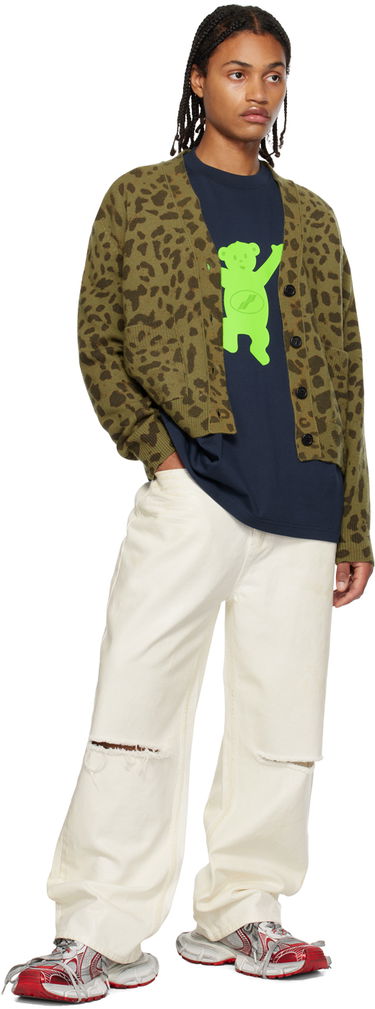 Cветр We11done We11done Leopard Print Cardigan Зелений | WD-KC3-23-622-U-KK, 3