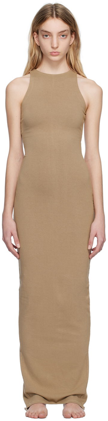 плаття SKIMS Outdoor Basics Tank Dress бежевий | DR-MAX-2781