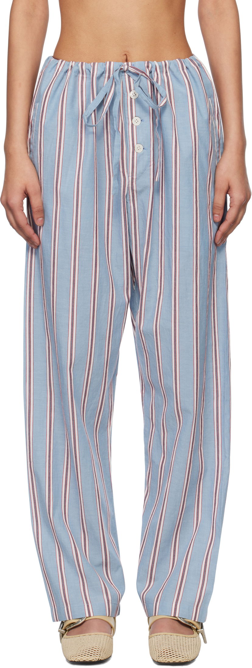 Штани Bode Bode Regatta Stripe Pyjama Pants Синій | MRS25BT067