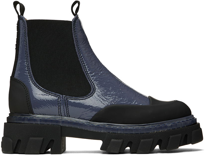 Кросівки та взуття GANNI GANNI Cleated Low Chelsea Boots Синій | S1979