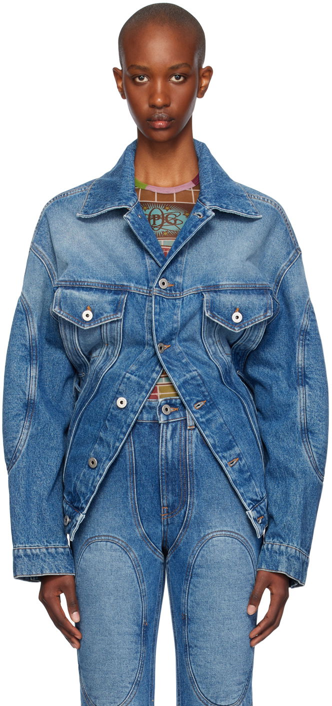Куртка Jean Paul Gaultier Jean Paul Gaultier Lacing Denim Jacket Синій | 24/31-F-VE062LP-D013-57