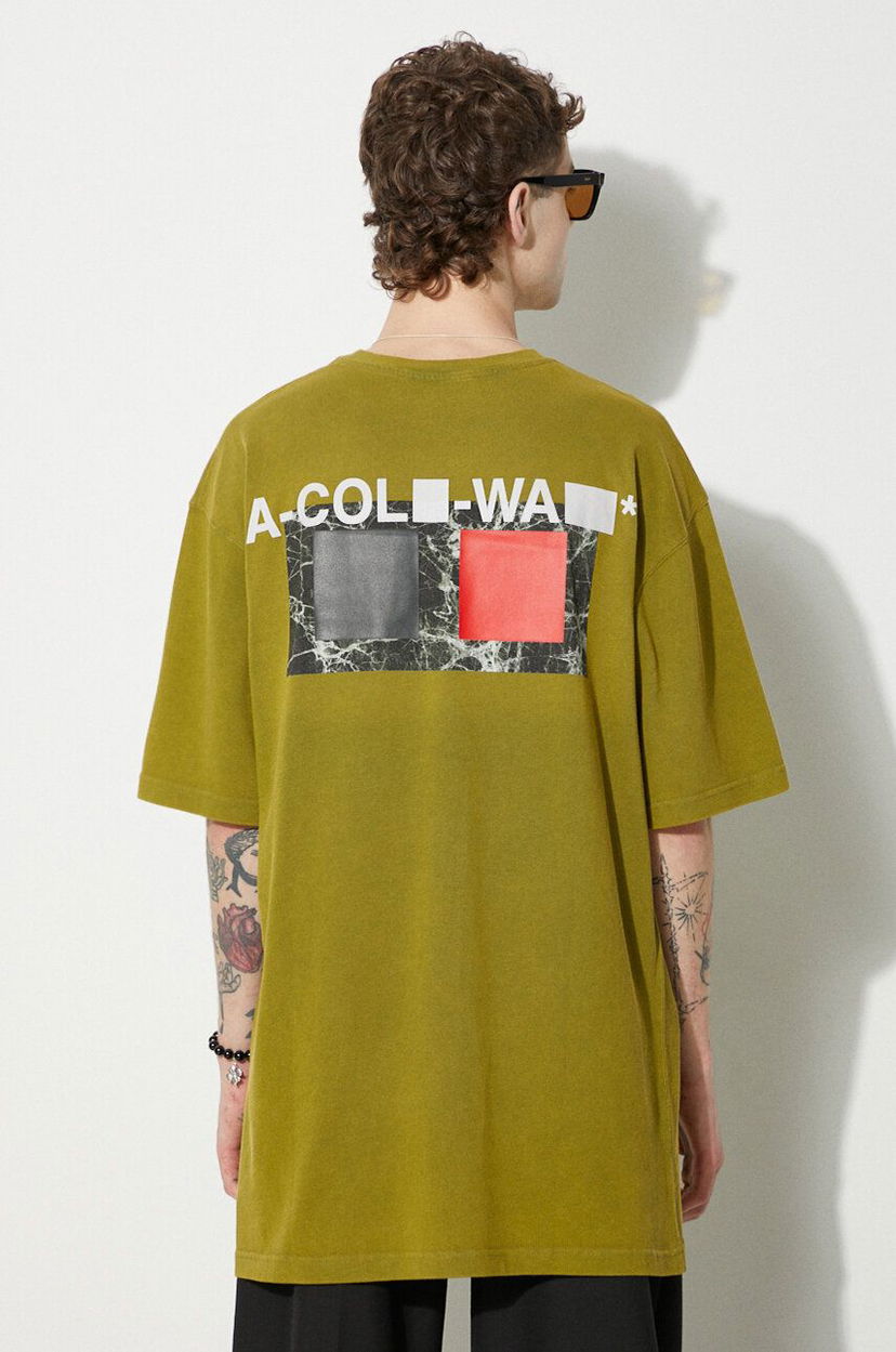 Футболка A-COLD-WALL* Relaxed Cubist T-shirt with Print Зелений | ACWMTS097