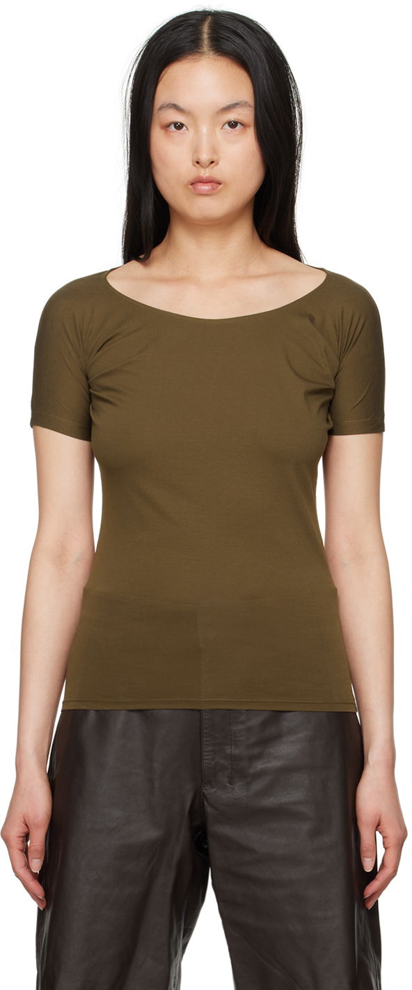 Футболка LEMAIRE Second Skin T-Shirt Зелений | TO1174 LJ053