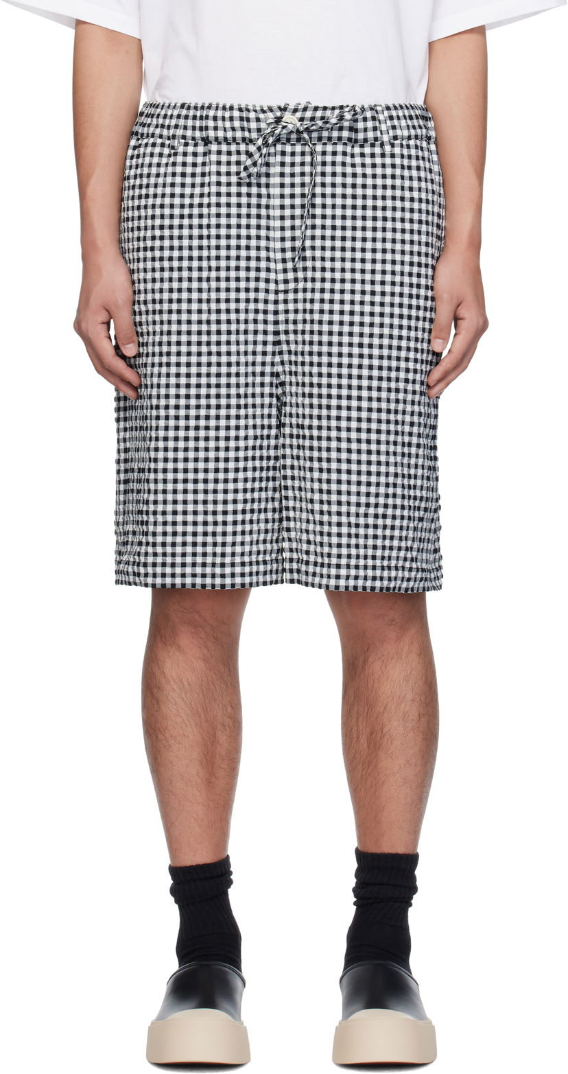 Шорти Marni Marni Gingham Seersucker Drawstring Shorts чорний | PUMU0291A0 UTN929