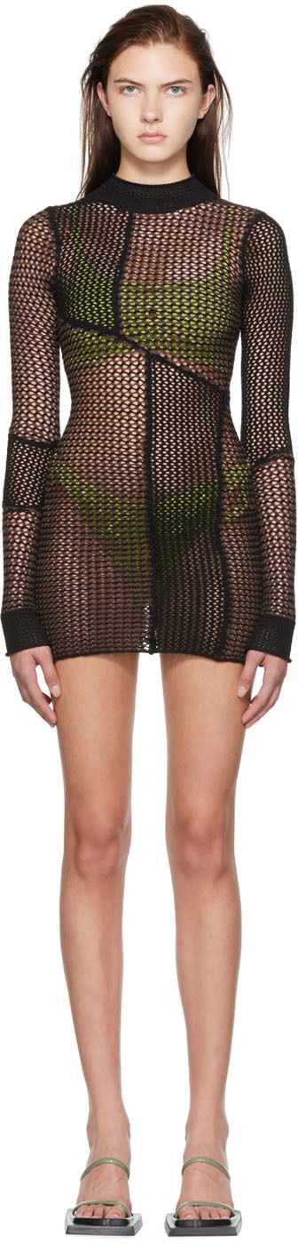 плаття GUIZIO Guizio Fishnet Mini Dress чорний | CMD 2
