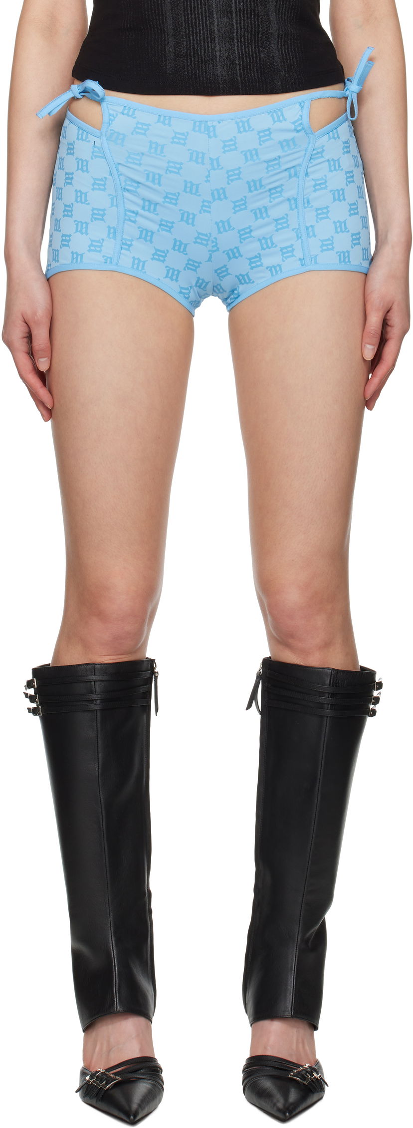 Шорти MISBHV MISBHV Monogram Coquette Shorts Синій | 250W357