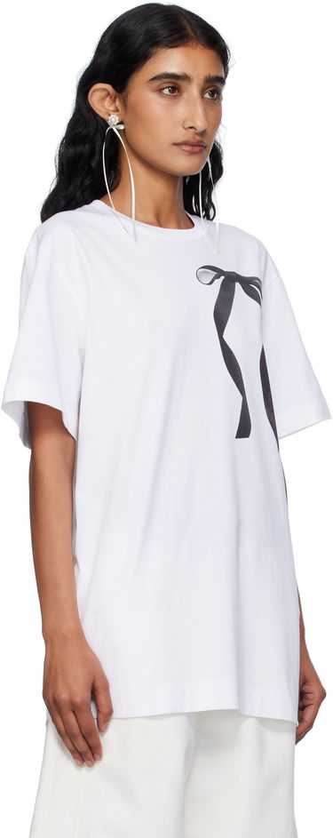 Футболка Simone Rocha Simone Rocha Ribbon Bow Tail T-shirt білий | 5195P55-W 0569, 1