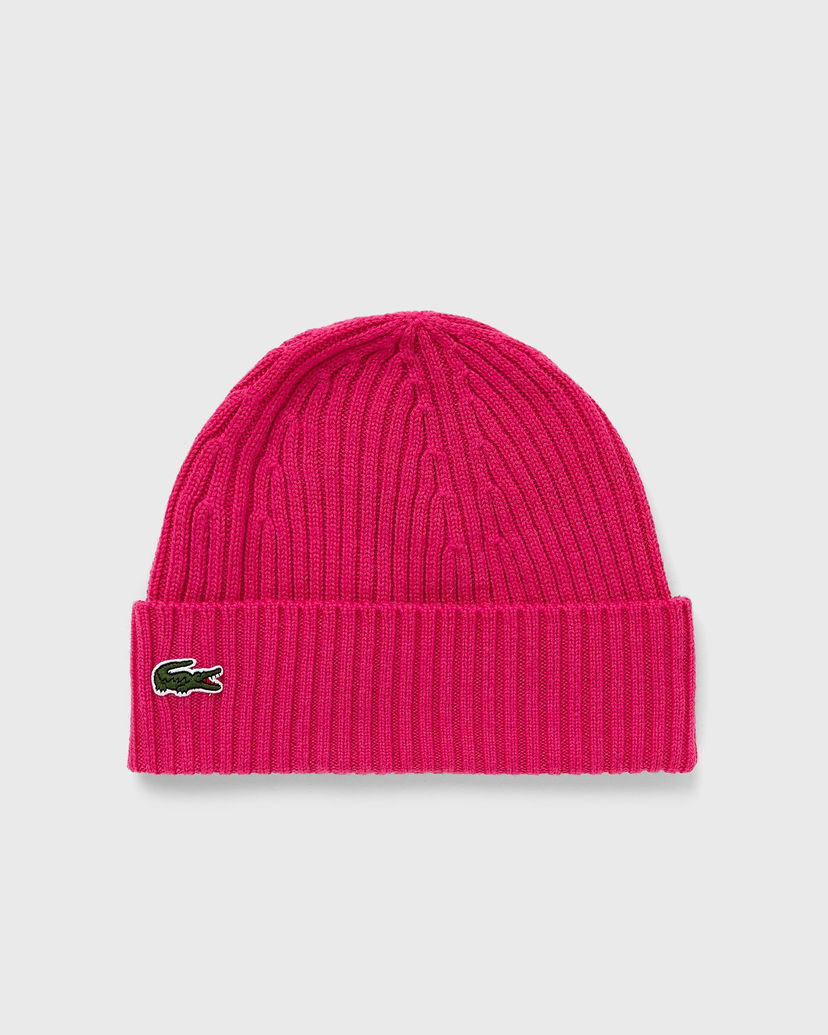 Шапка Lacoste Lacoste Ribbed Knit Beanie Рожевий | RB0001-SQI