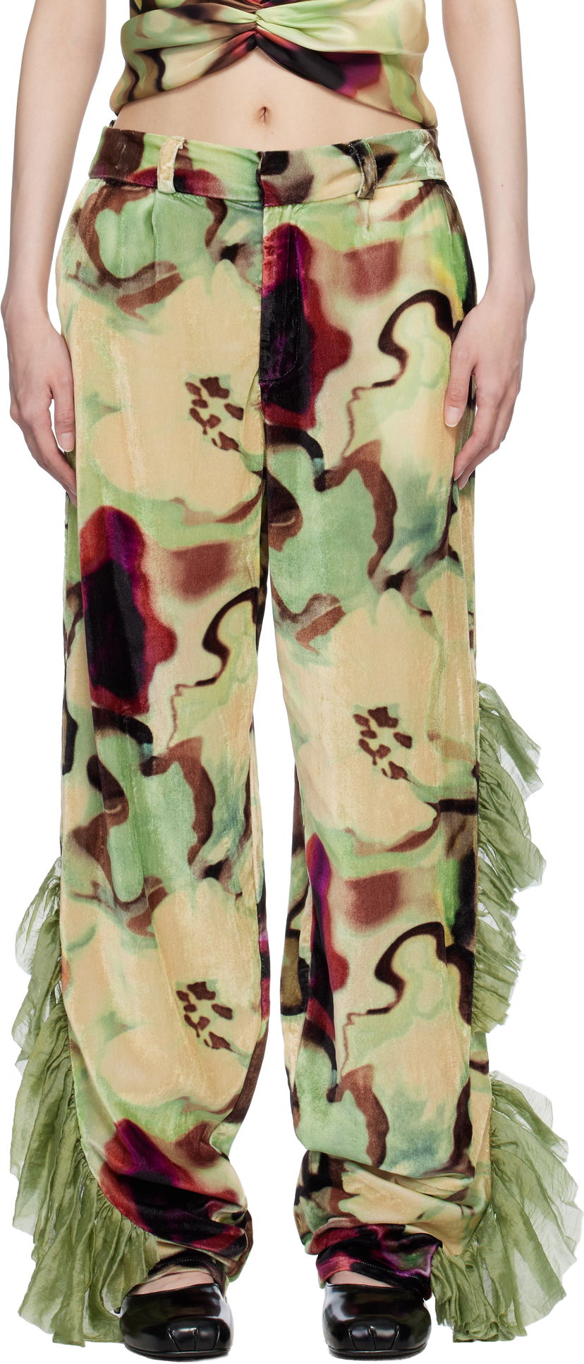 Штани Collina Strada Collina Strada Dante Ruffle Trousers Різнокольоровий | XX6026
