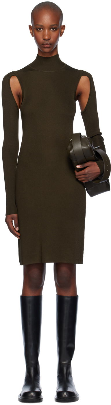 плаття Helmut Lang Helmut Lang Air Turtleneck Midi Dress Зелений | O06HW704