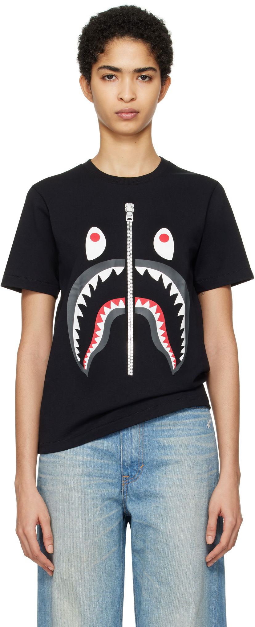 Футболка BAPE Shark Graphic Cotton T-shirt чорний | 001TEK802003L