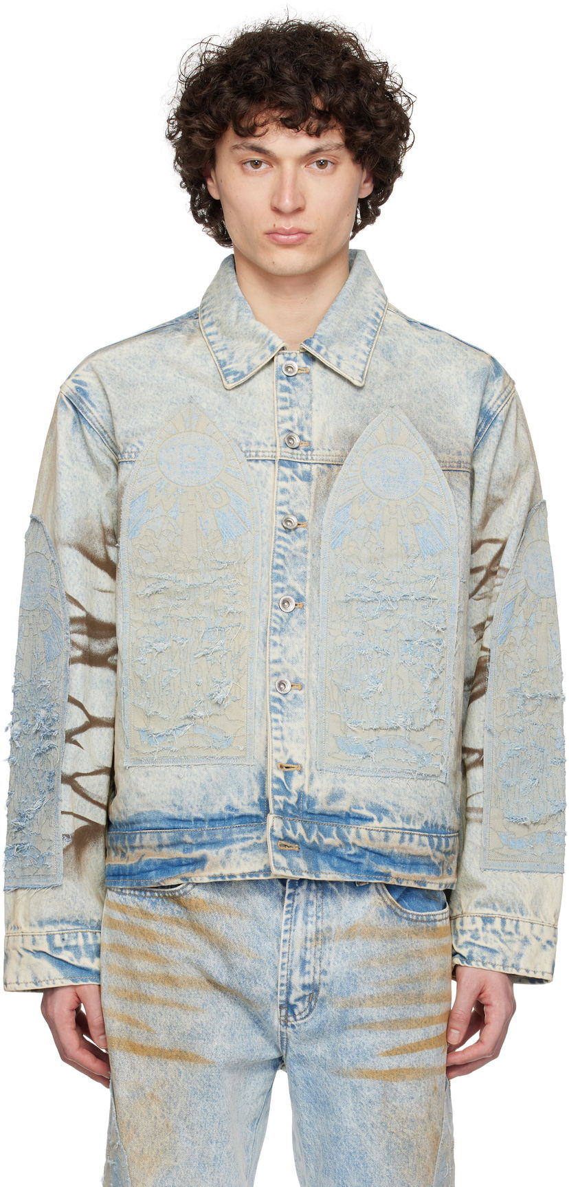 Куртка Who Decides War Who Decides War Signature Mechanic Trucker Denim Jacket Синій | 1131310009SS25