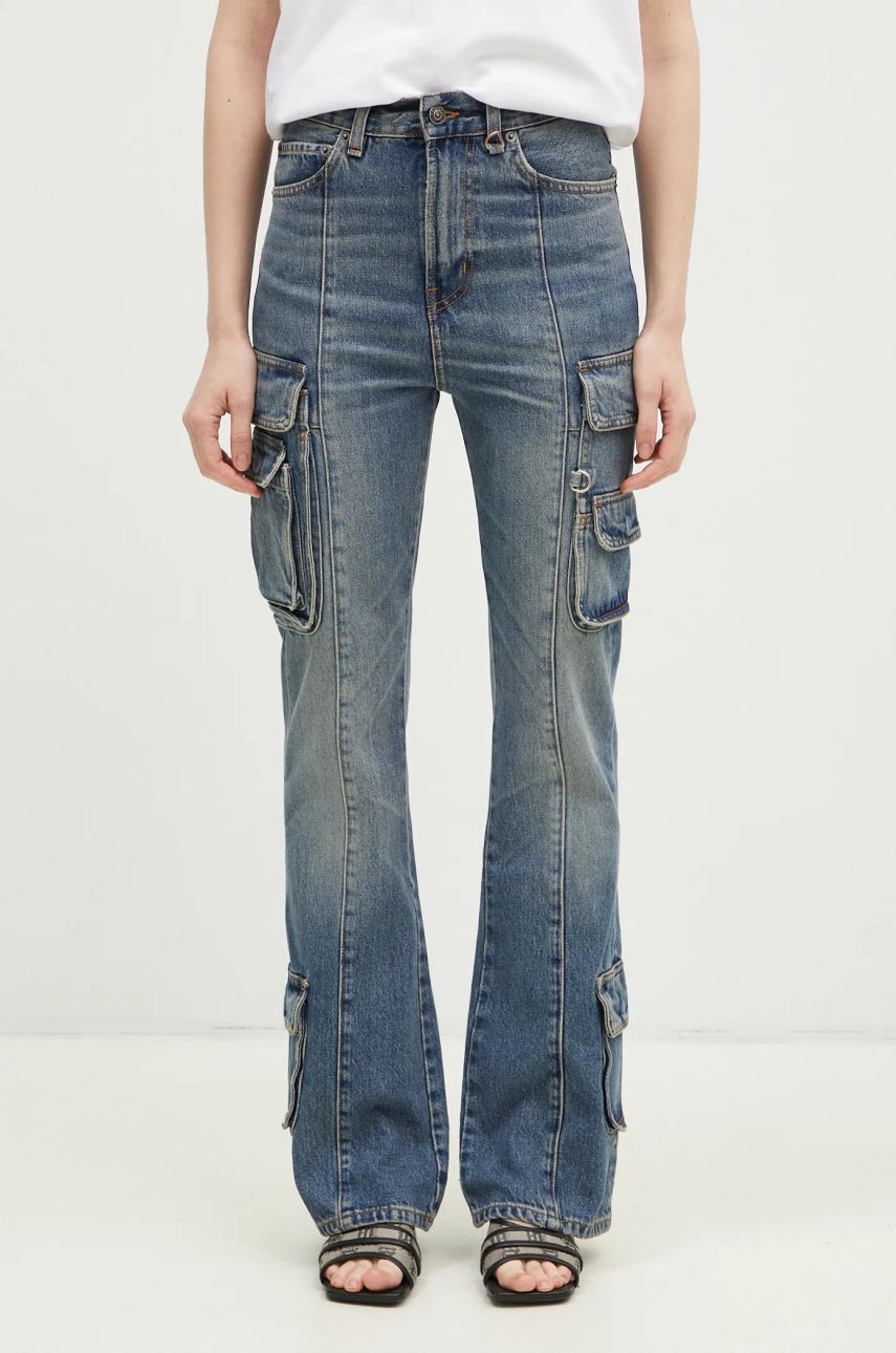 Джинси Fiorucci Multipocket Flared High Waist Jeans Синій | U01FMDJE083DN01DN02, 0