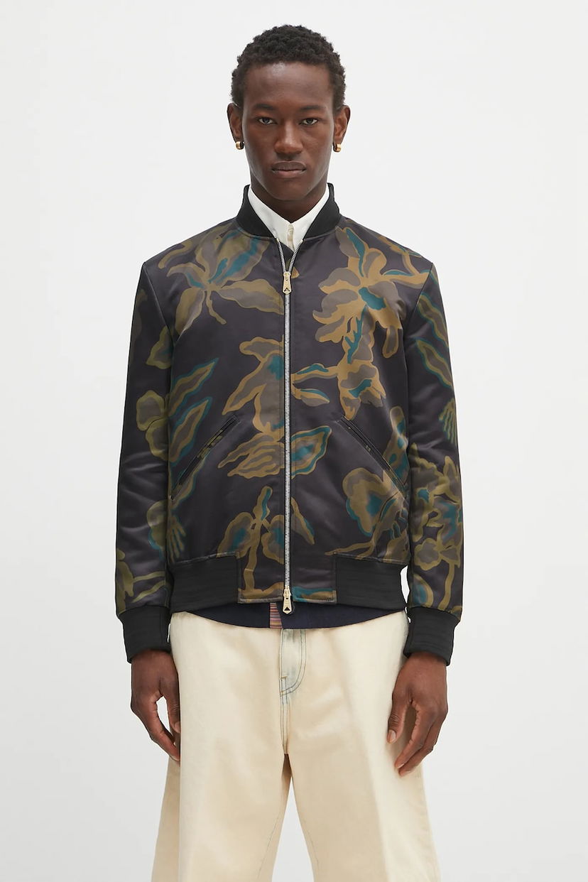 Куртка бомбер Paul Smith Paul Smith Floral Print Bomber Jacket чорний | M1R.275U.T02704