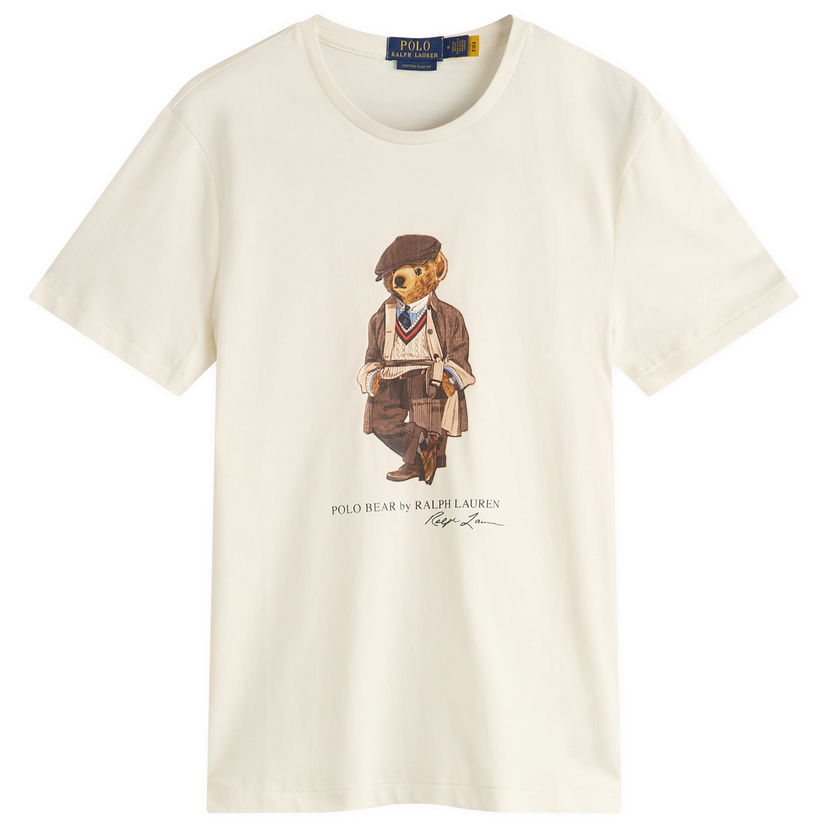 Футболка Polo by Ralph Lauren Ralph Lauren Heritage Bear Graphic Tee, Size Large бежевий | 710P00085001-WHT