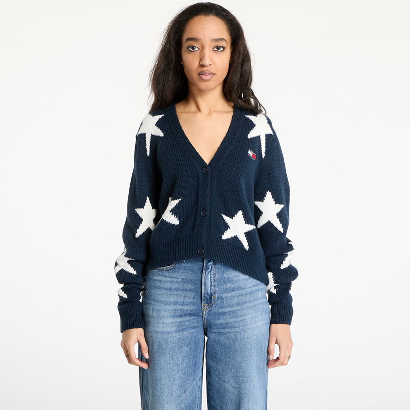 Cветр Tommy Hilfiger Tommy Jeans Star Cardigan темно-синій | DW0DW20275 C1G