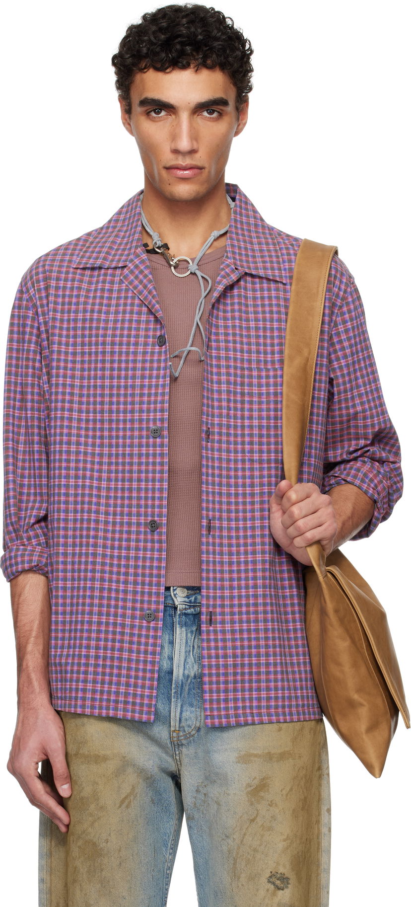 Сорочка OUR LEGACY Our Legacy Heusen Plaid Shirt Фіолетовий | M2252HV