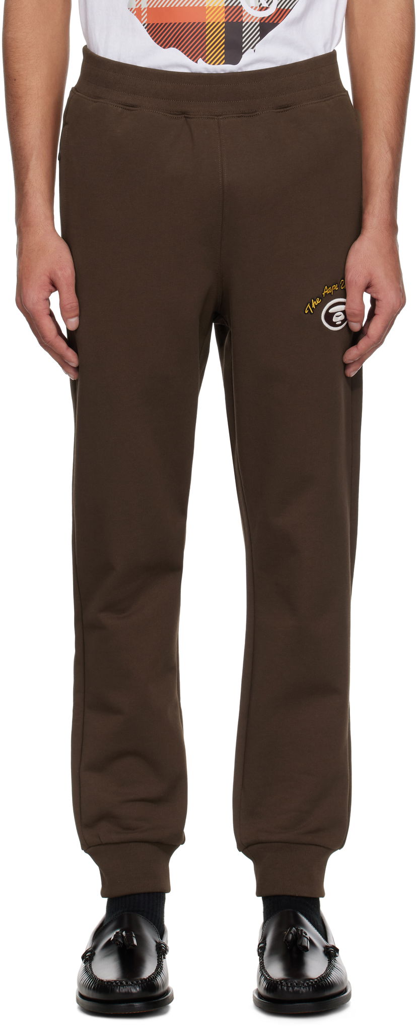 Спортивні штани AAPE by A Bathing Ape AAPE by A Bathing Ape 'AAPE' Basic Sweatpants Коричневий | AAPPTMB698XXNBWD