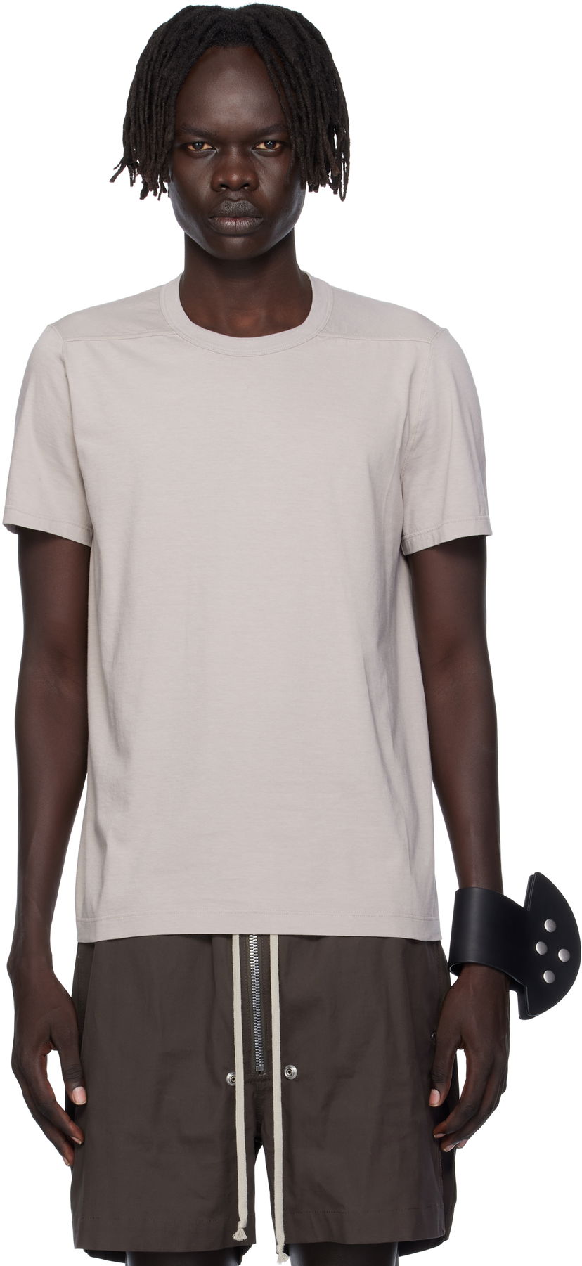 Футболка Rick Owens Rick Owens Concordians Short Level T-Shirt бежевий | RU02E1265 JA