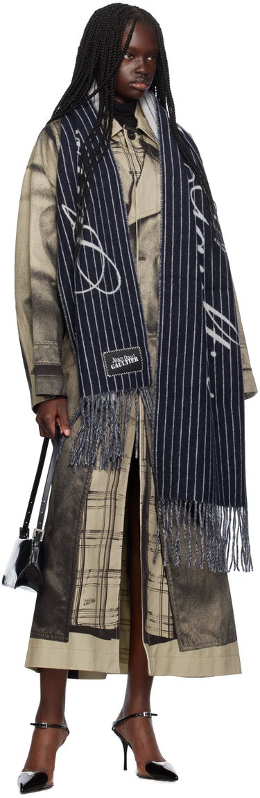 Шарф Jean Paul Gaultier Jean Paul Gaultier 'The Striped' Wool Scarf темно-синій | 24/30-U-EC038P-C551-5901, 2
