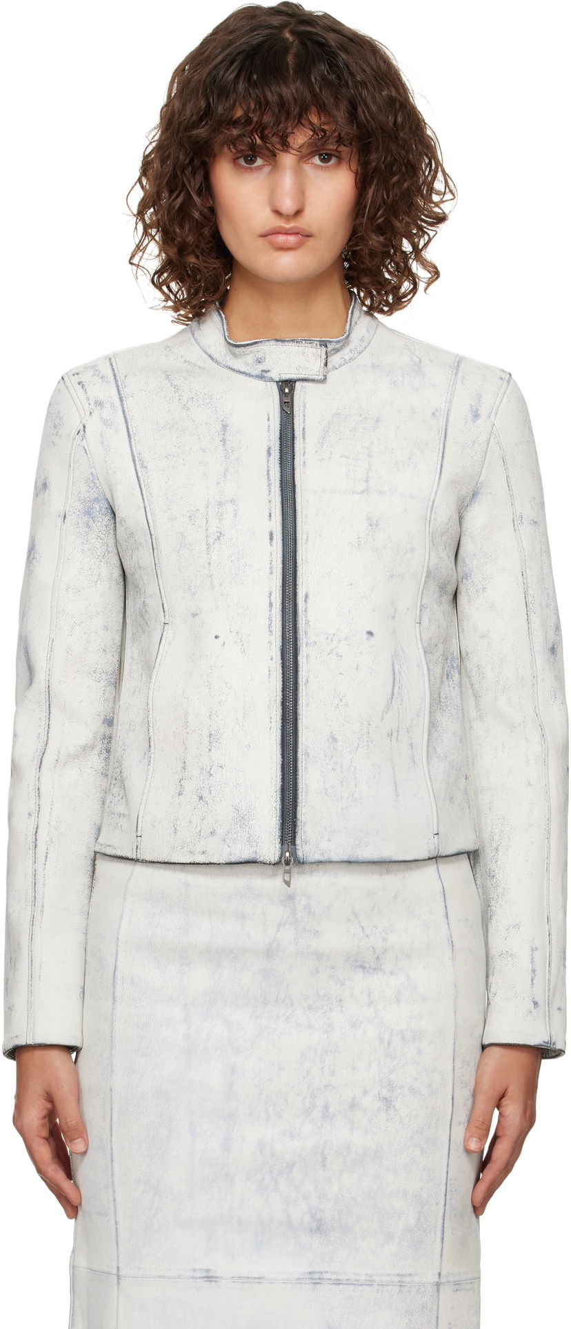 Куртка Diesel Leather білий | A14482 0QJAL