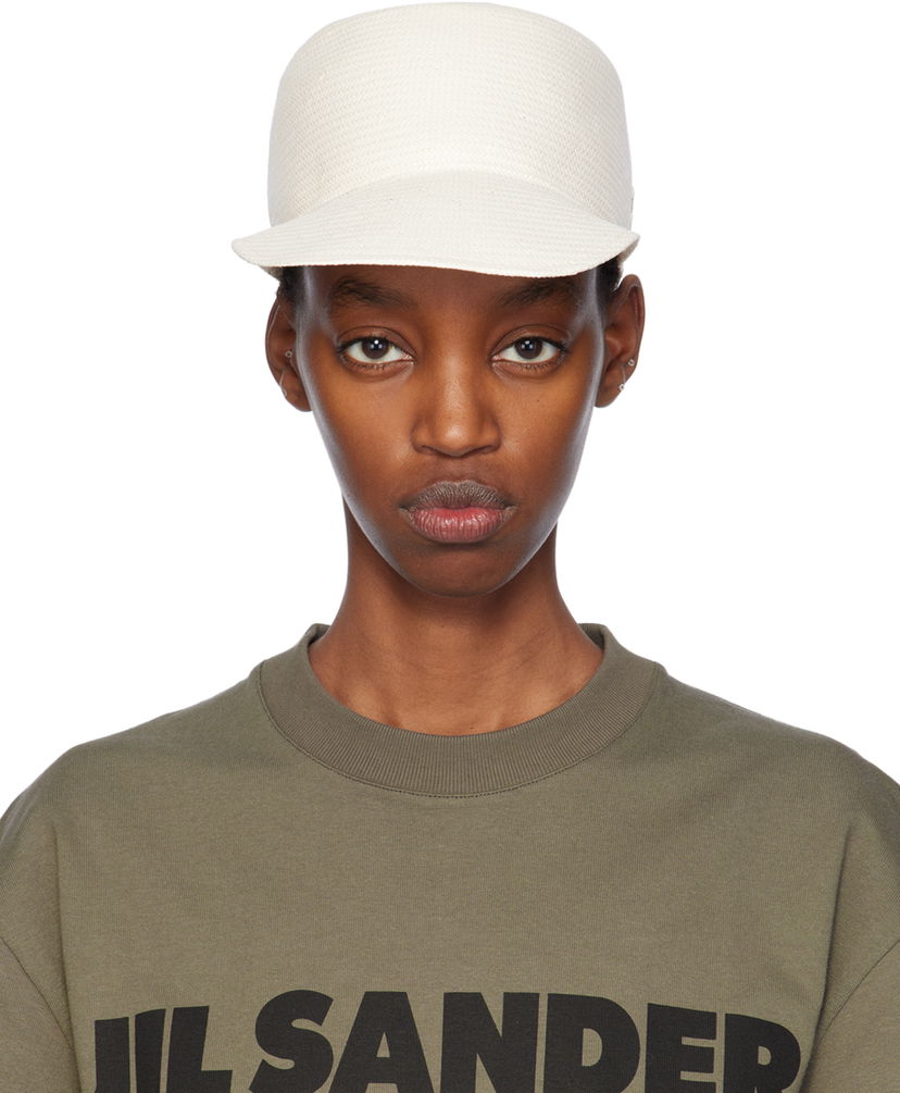 Кепка Jil Sander Paper Herringbone Twill Cap білий | J40TC0118_J11241