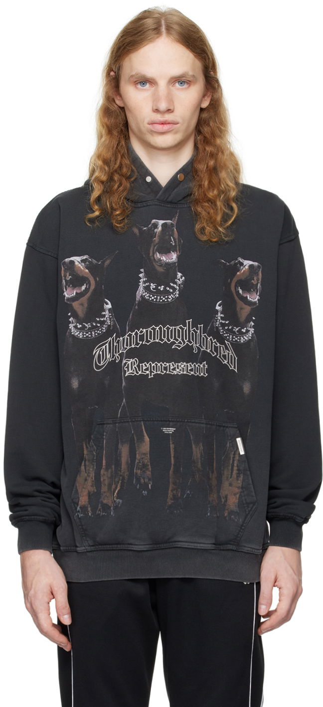 Світшоти Represent Clo Hoodie Thoroughbred чорний | MLM41134