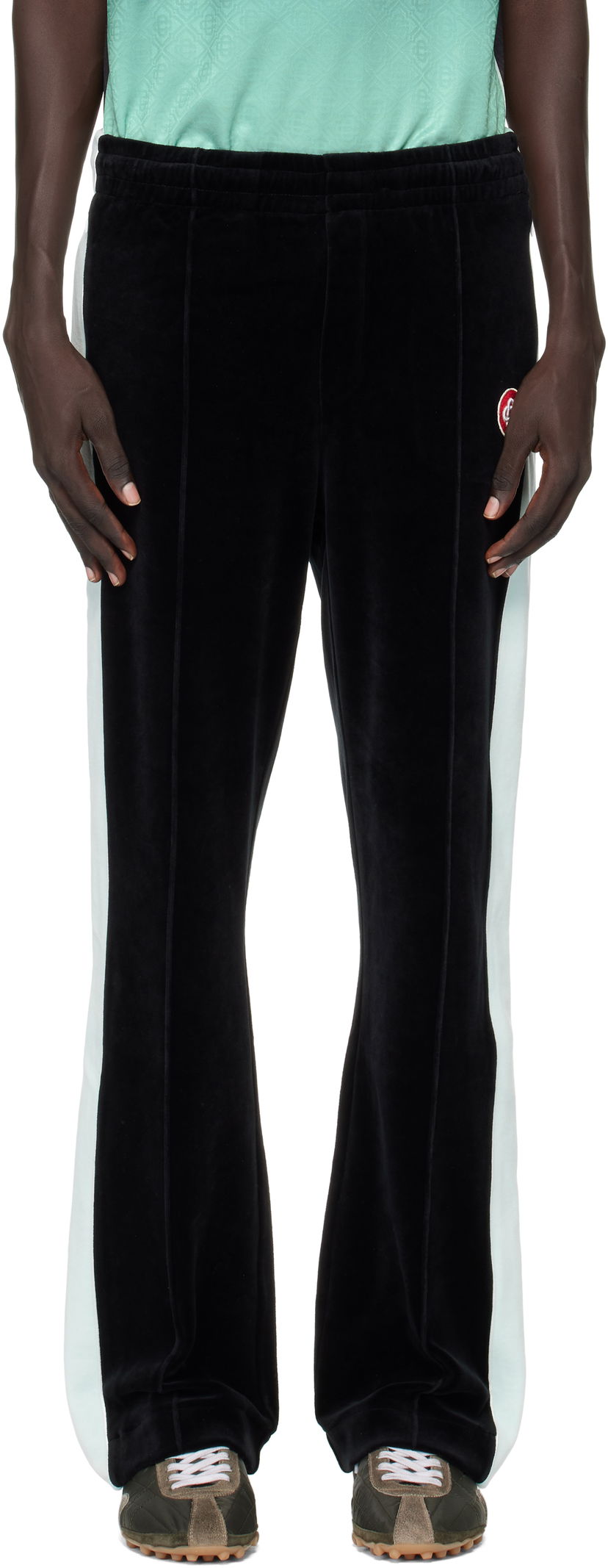Спортивні штани Casablanca Casablanca Velour Track Pants чорний | MPF25-JTR-281-01