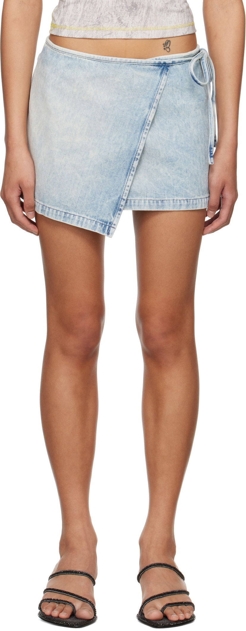 Спідниця Diesel Diesel De-Lem-Mini Wrap Denim Miniskirt Синій | A17110 09L60