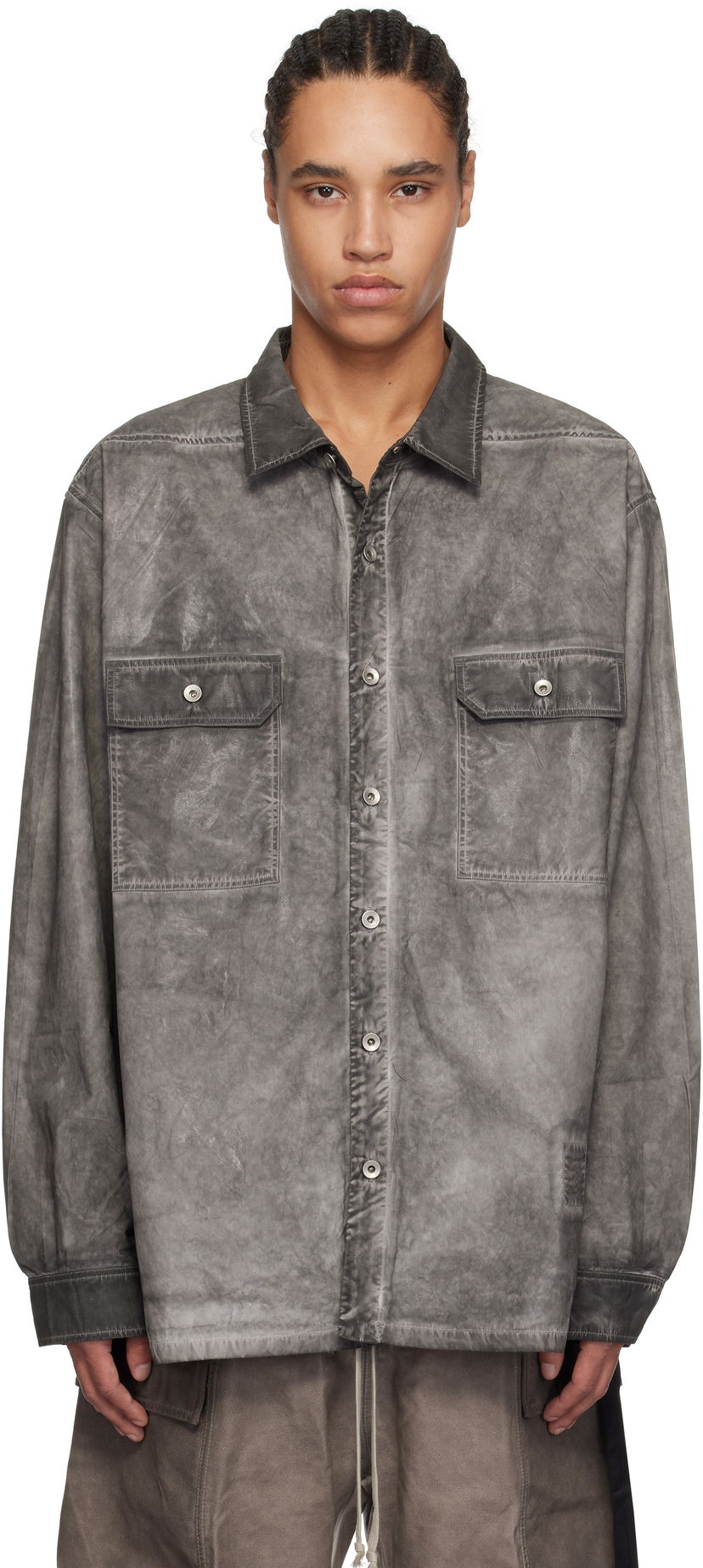 Сорочка Rick Owens Rick Owens DRKSHDW Hollywood Jumbo Overshirt Сірий | DU01E3297 PF
