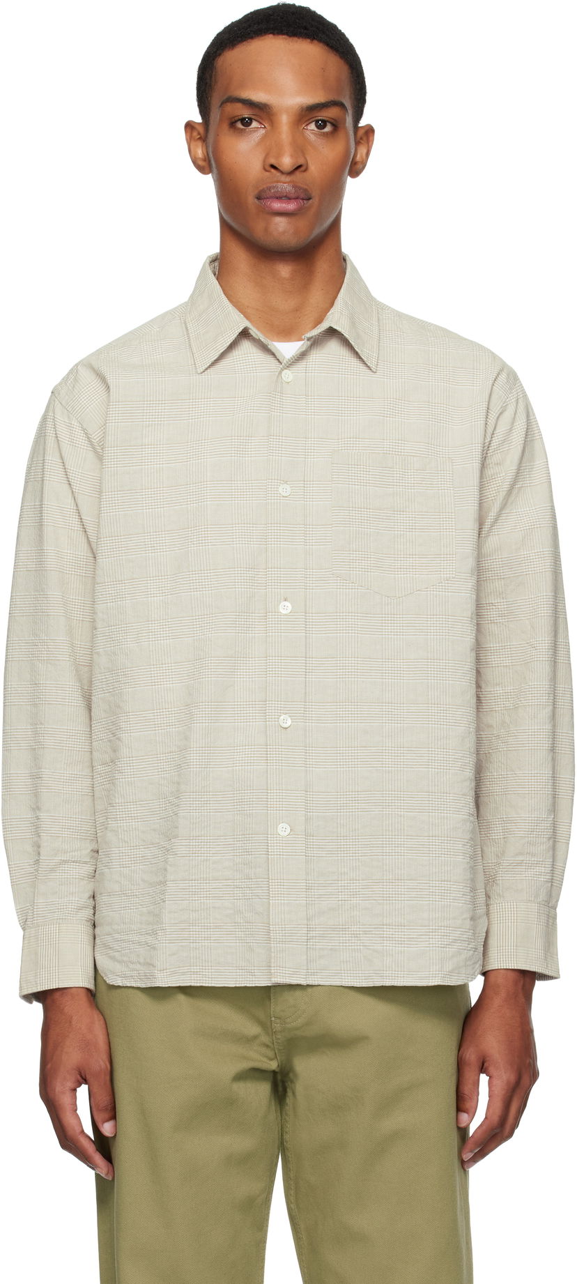 Сорочка NORSE PROJECTS Norse Projects Mo Oversized Check Shirt бежевий | N40-0820