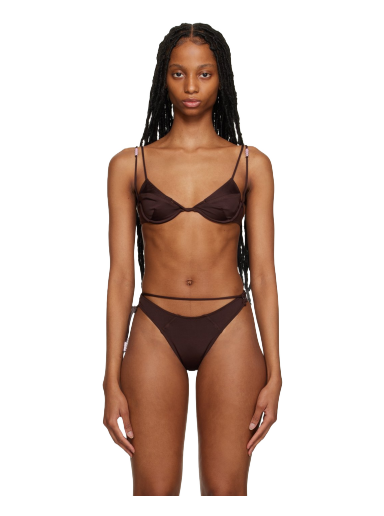 Купальники Jacquemus 'Le Haut de Maillot Barco' Bikini Top Коричневий | 23E231SW040-2295