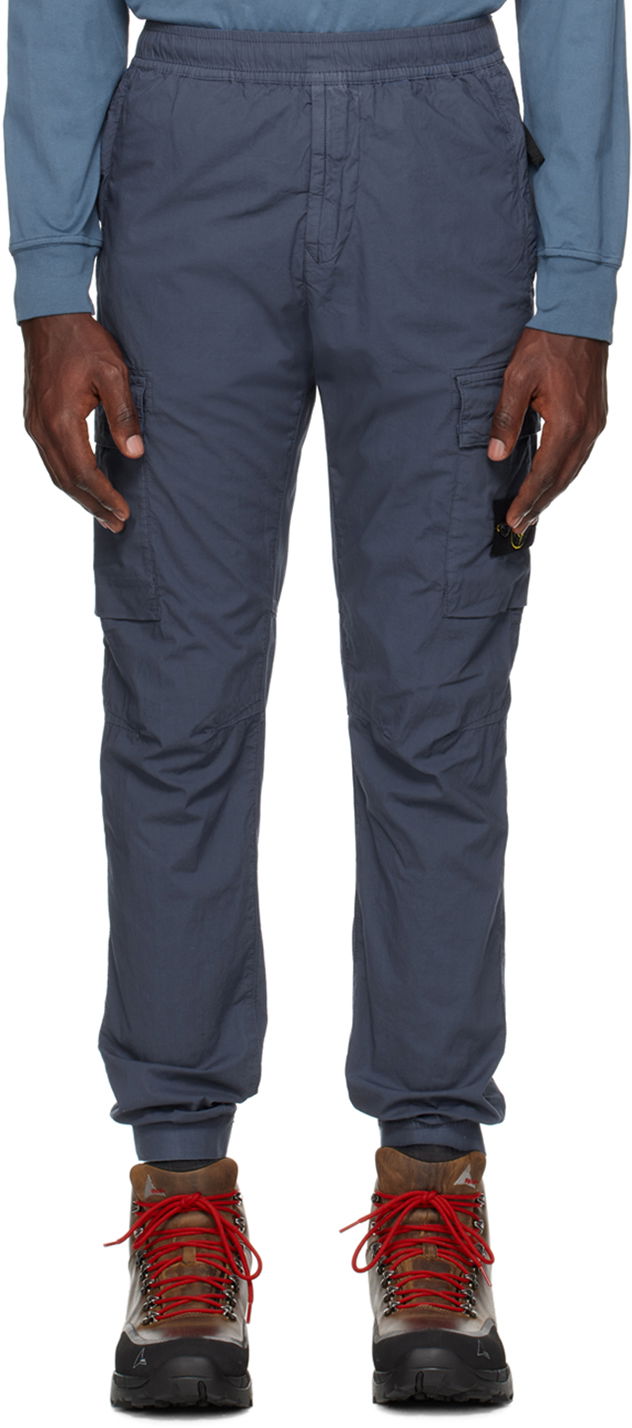 Штани карго Stone Island Regular-Fit Cargo Pants Синій | 801531303