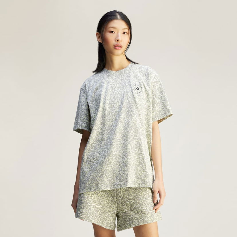 Футболка adidas Performance adidas by Stella McCartney Loose Printed T-Shirt Сірий | JD7952