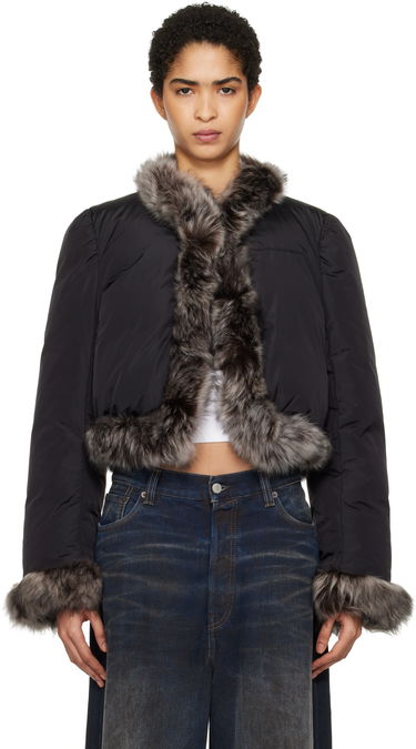 Пуховик Alexander Wang Alexander Wang Fur Trim Down Jacket чорний | 1WC4242573, 0