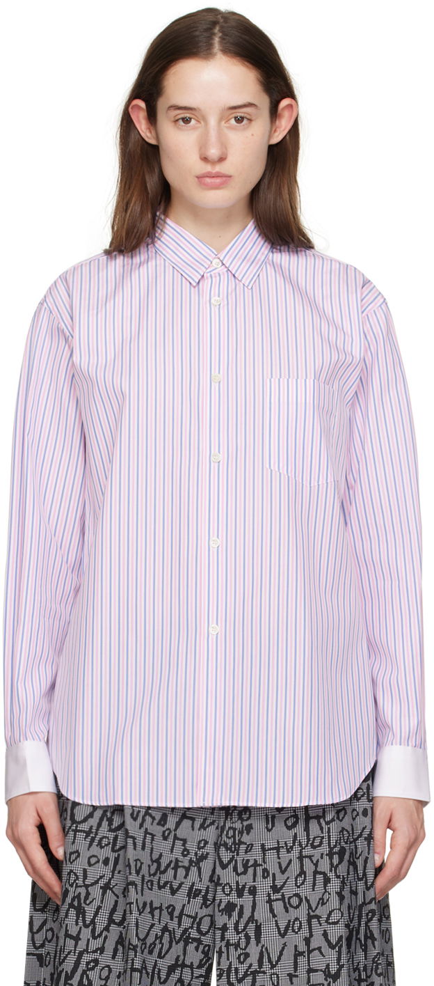 Сорочка Comme des Garçons Paneled Shirt Фіолетовий | FZ-B088-051