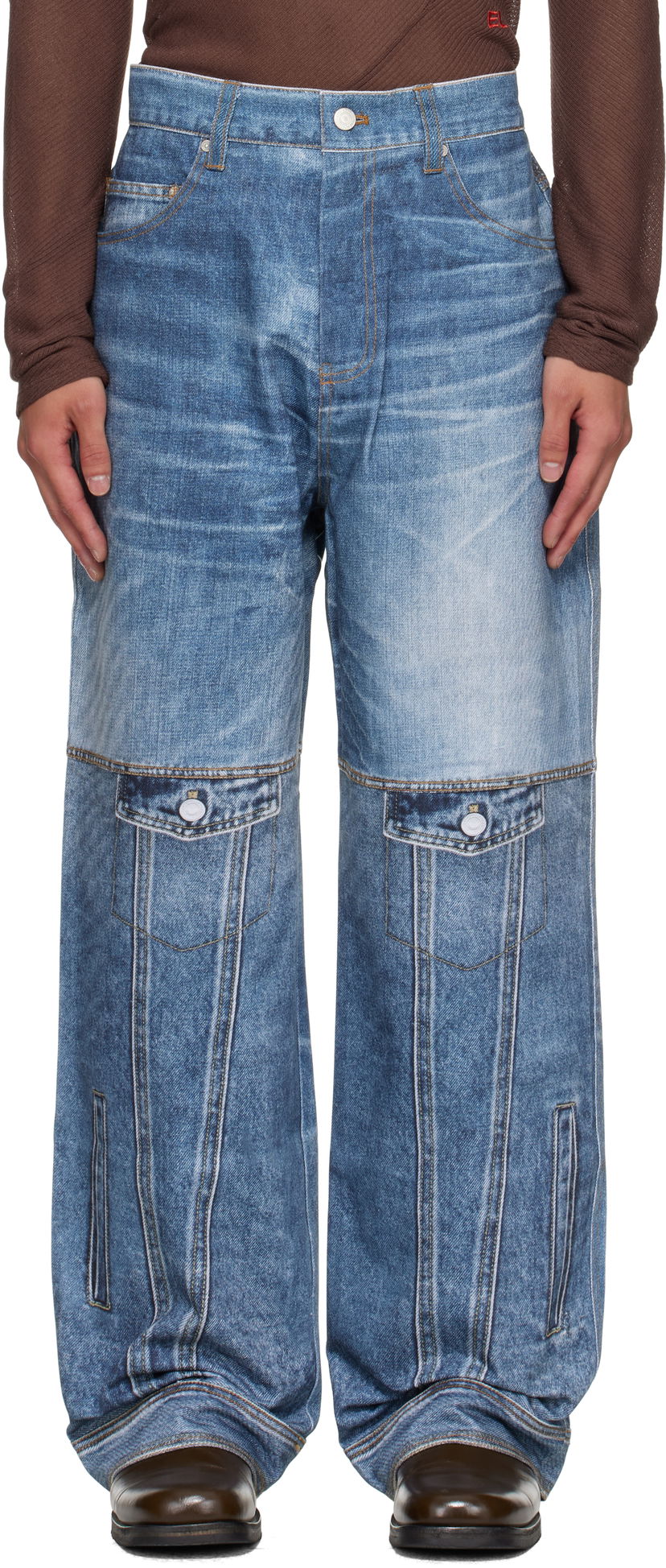 Джинси Andersson Bell Andersson Bell Printed Jeans Синій | apa842u