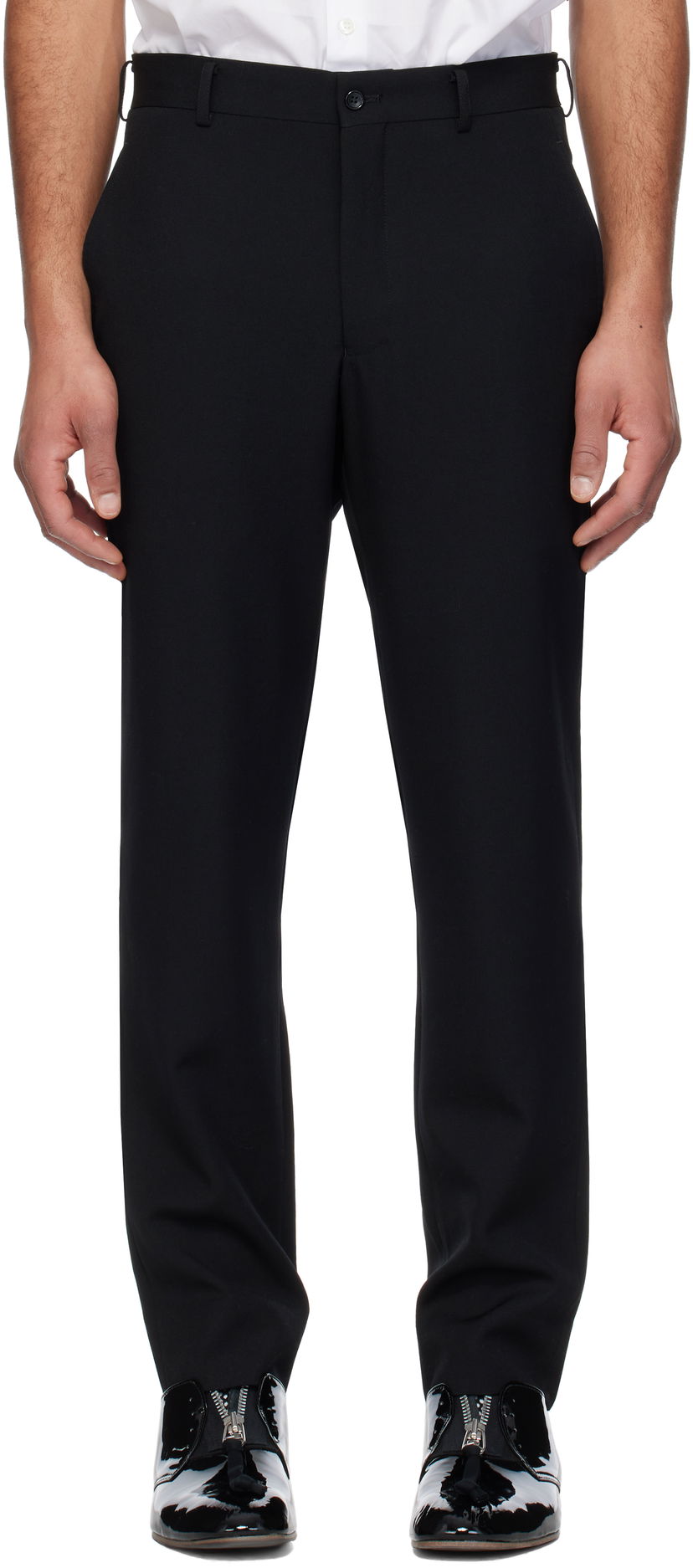 Штани Comme des Garçons Homme Plus Wool Gabardine Trousers чорний | PO-P046-051