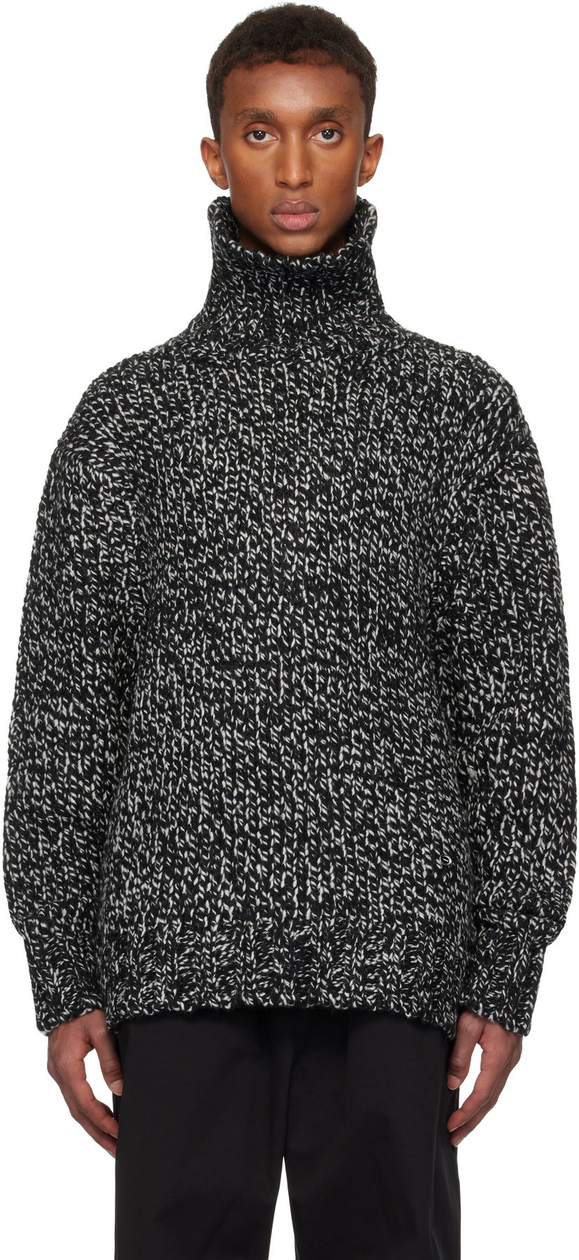 Cветр We11done We11done Chunky Knit Turtleneck Sweater чорний | WD-KT3-24-651-U-B2